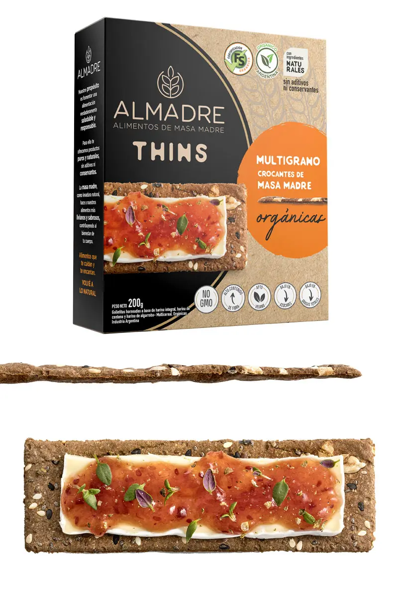 Almadre Thins Tomate y Romero